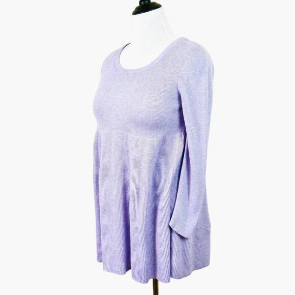 Anthropologie Size M Riley Tunic Knit Sweater Silk Lilac Lavender - Picture 1 of 10